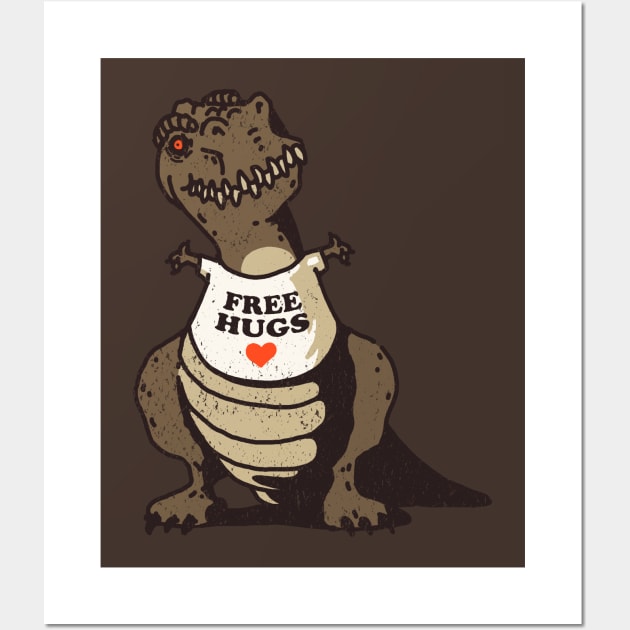 T-Rex Free Hugs Wall Art by vo_maria